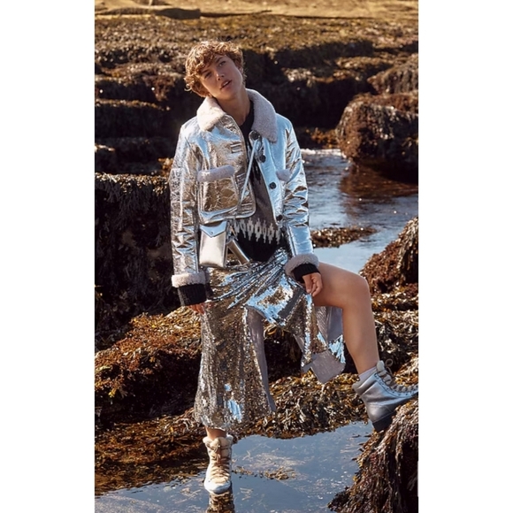 NWOT J.Crew Collection sequin slip skirt - Picture 2 of 10